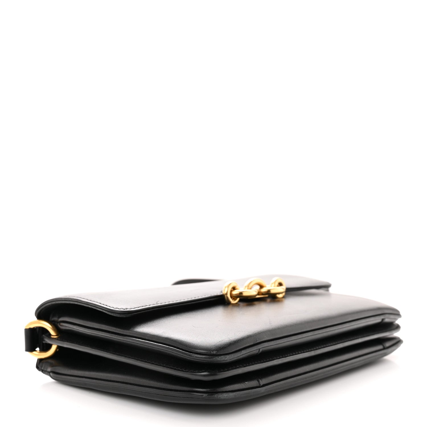 Saint Laurent Smooth Calfskin Le Maillon Satchel Black 4 of 14
