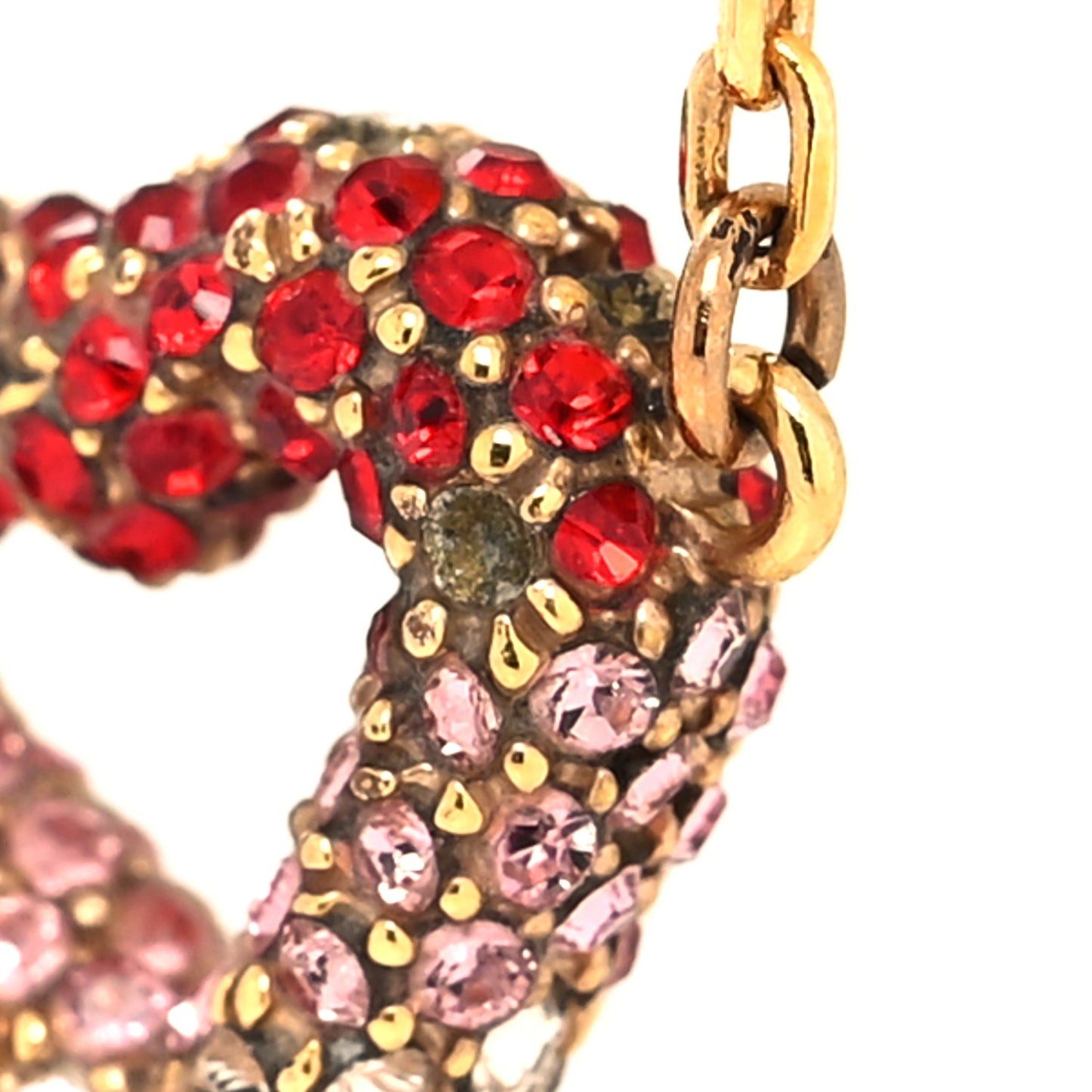 Swarovski LV and V Heart Strass Bracelet Rose Gold