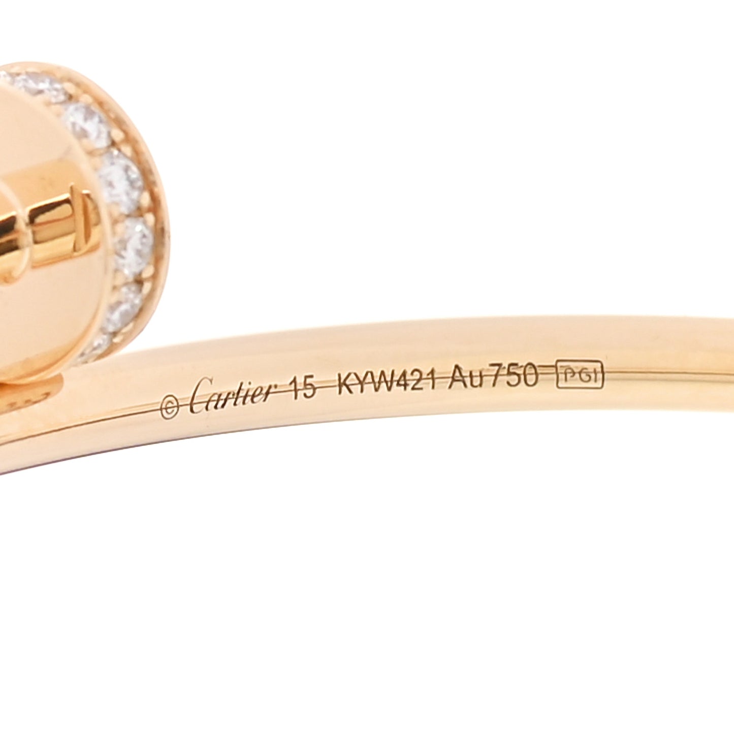 18K Yellow Gold Diamond Small Juste Un Clou Bracelet 15