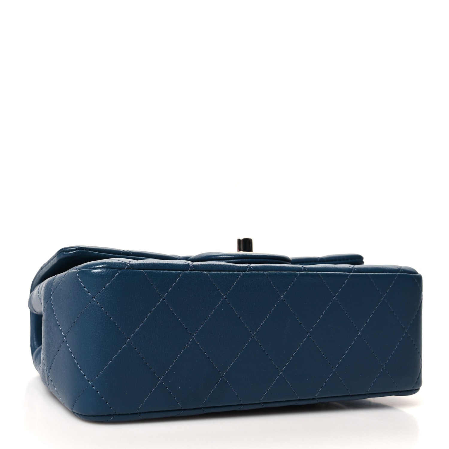 Chanel Lambskin Quilted Mini Rectangular Flap Blue 4 of 10