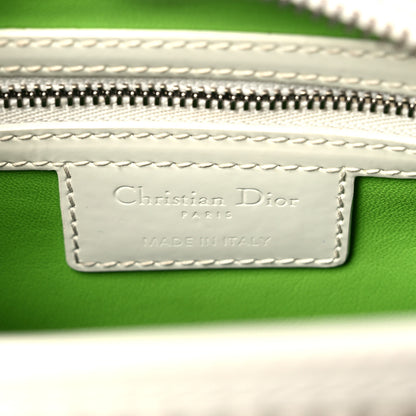 Christian Dior Raffia Medium Lady Dior White Green 9 of 11