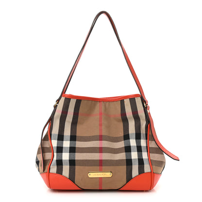 Burberry House Check Small Canterbury Tote Bright Russet 1 of 14