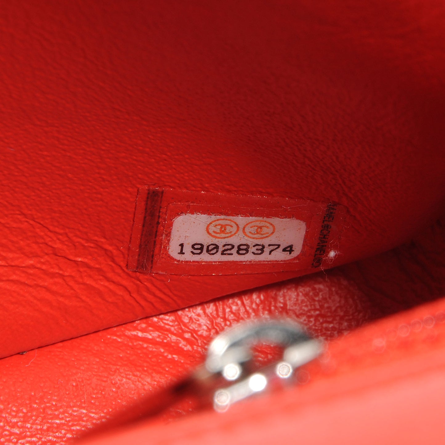 Patent Quilted Mini Flap Red