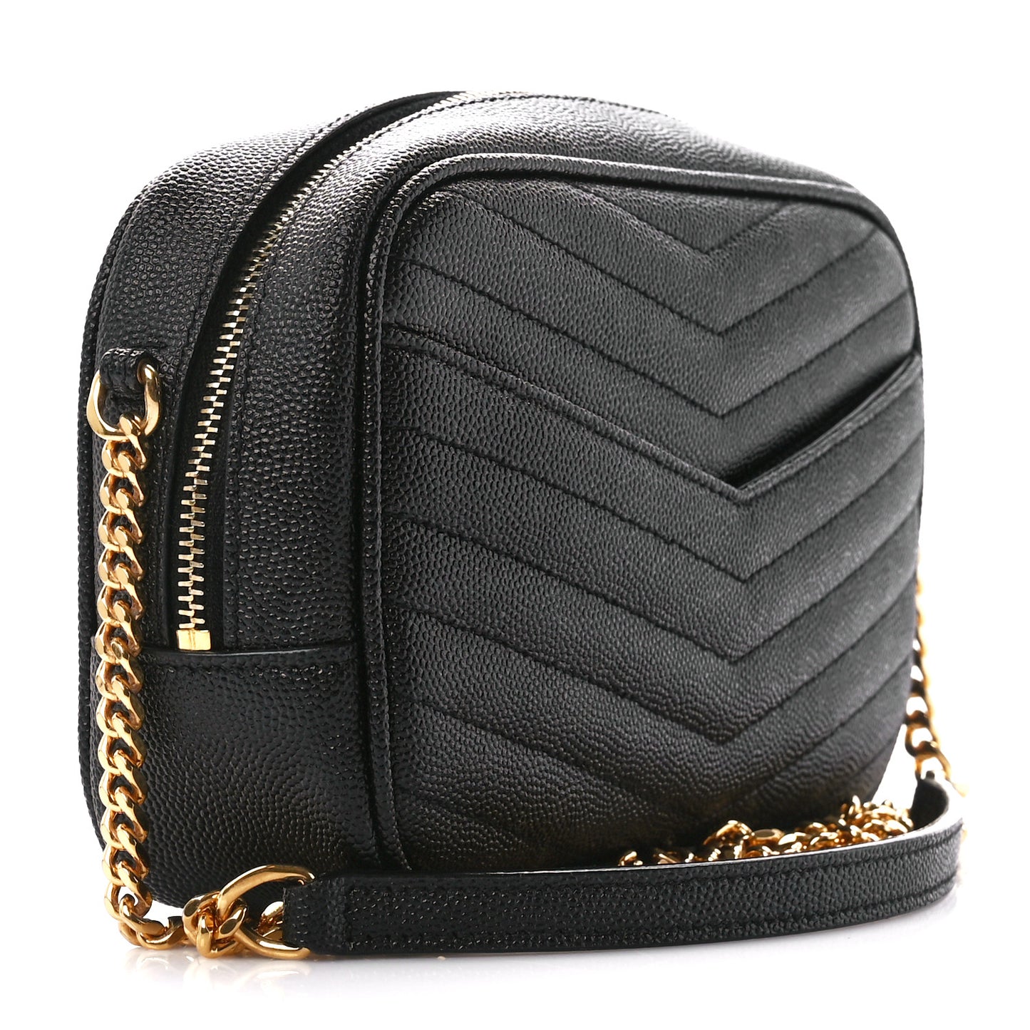 Grain De Poudre Matelasse Monogram Mini Lou Camera Bag Black