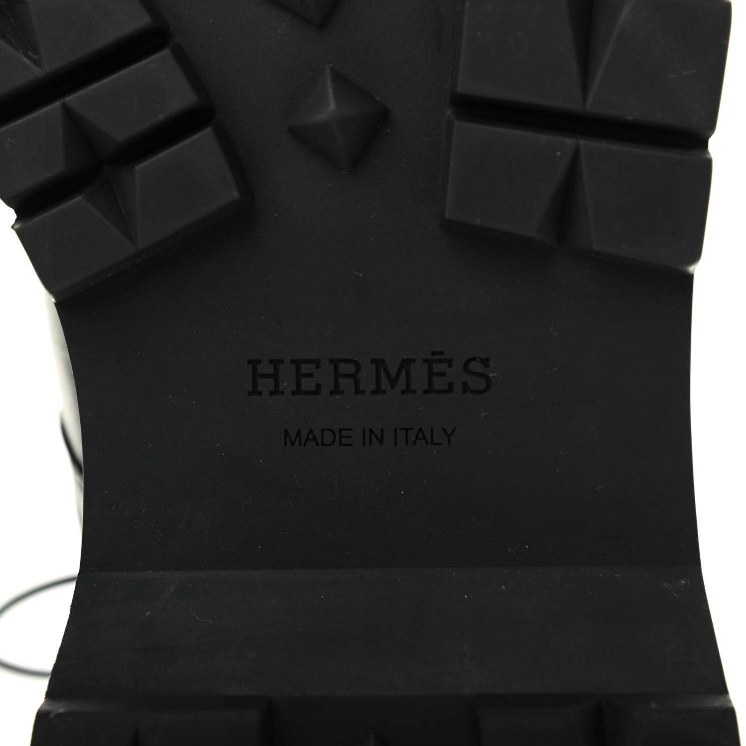 Hermes Calfskin Mens Pyrenees Lace Up Low Boot 45 Black 6 of 7