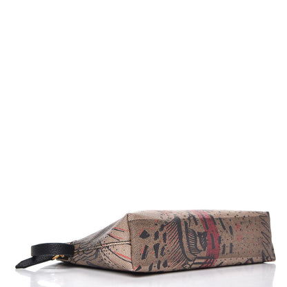 Burberry Coated Canvas Check Large Doodle Pouch 4 of 8