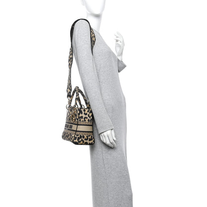 Christian Dior Canvas Medium Mizza Embroidered Lady D-Lite Beige Multicolor 2 of 11