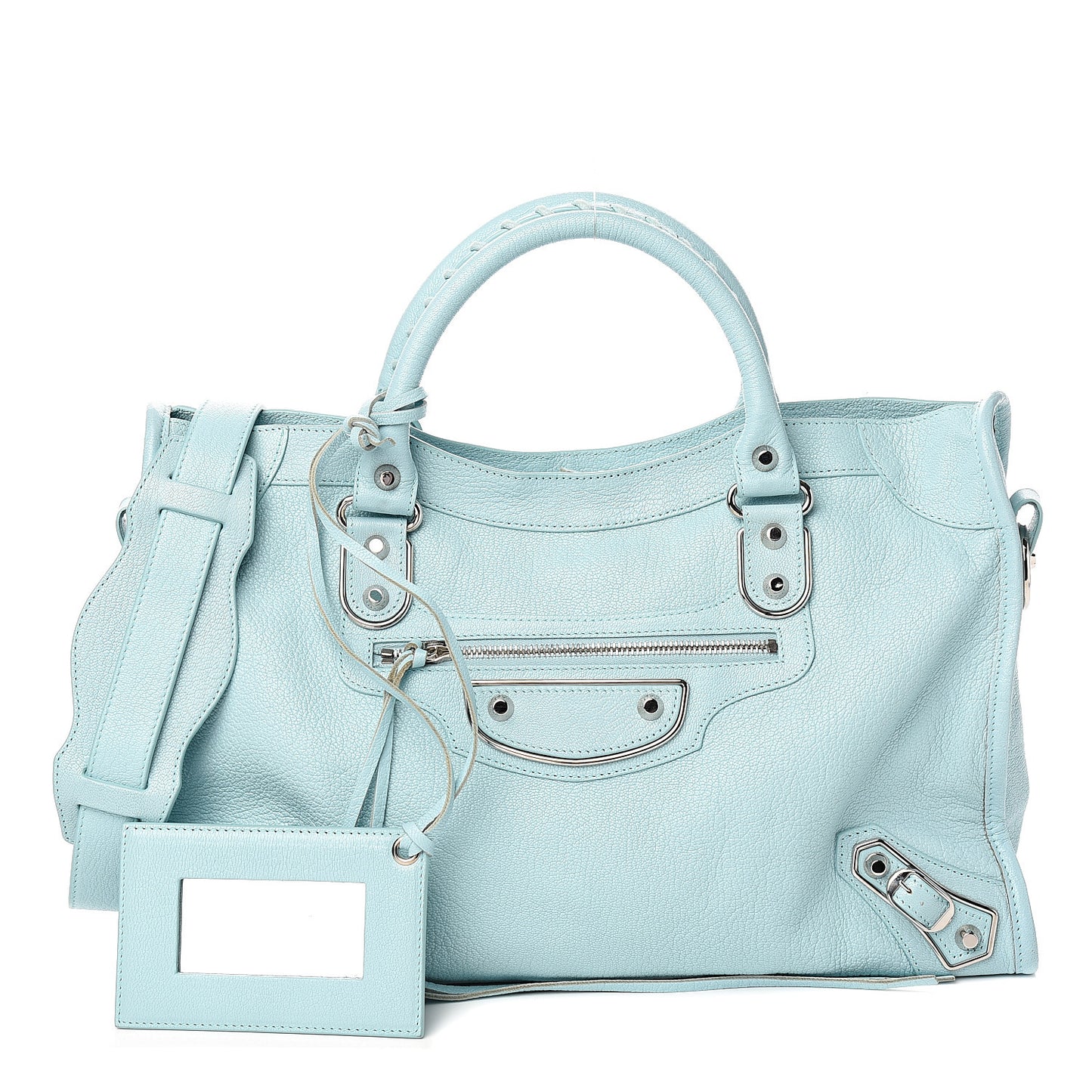 Chevre Silver Metallic Edge Hardware City Bleu Maldives