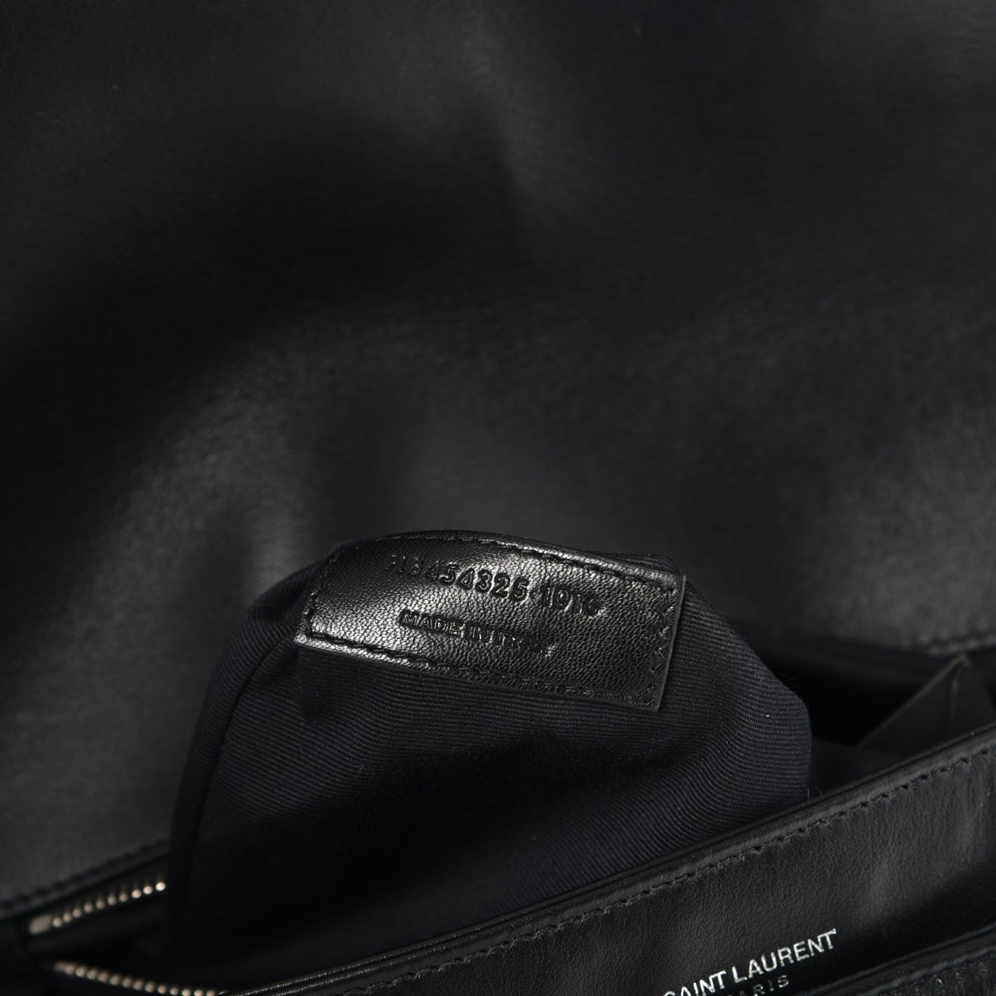 Calfskin Y Quilted Monogram Loulou Shoulder Bag Black