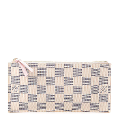 Louis Vuitton Damier Azur Felicie Chain Wallet Zippered Insert Rose Ballerine 1 of 5