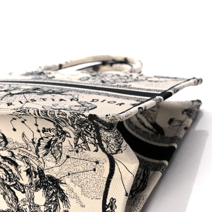 Christian Dior Canvas Embroidered Large Toile De Jouy Book Tote Latte 10 of 11