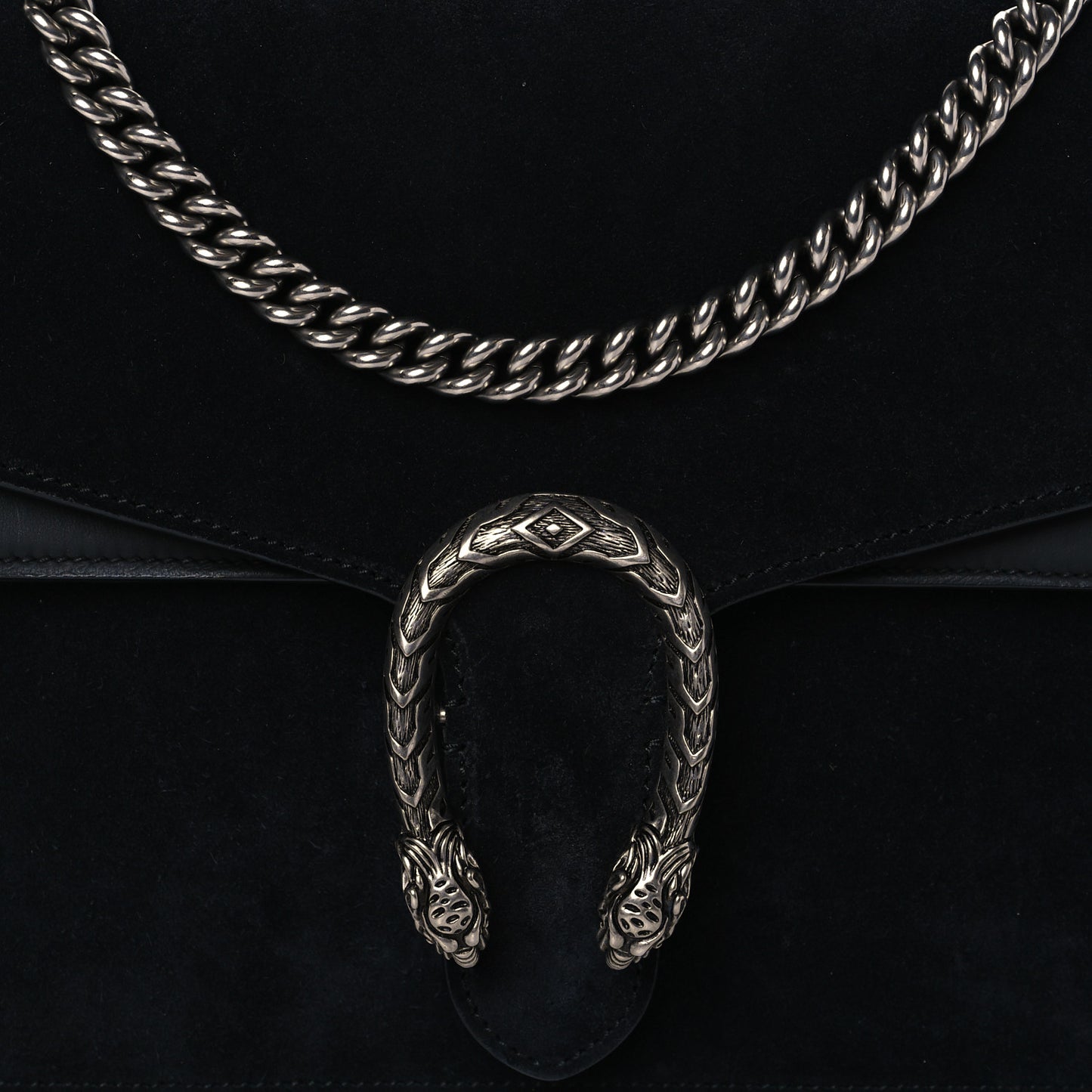 Suede Medium Dionysus Shoulder Bag Black