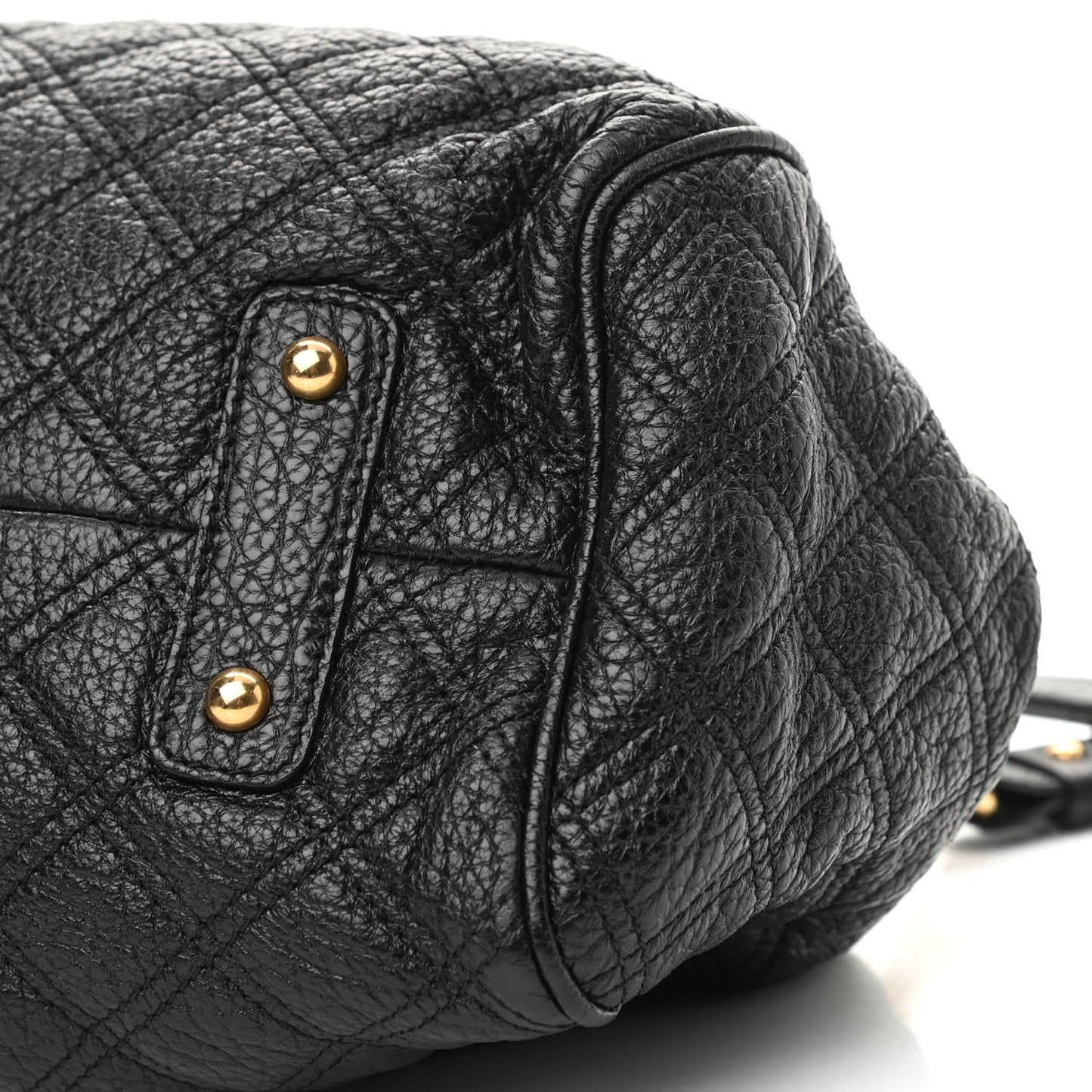 Calfskin Quilted Stam Black