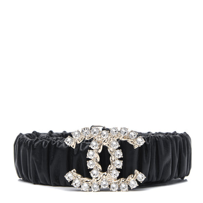 Chanel Calfskin Crystal CC Belt 80 Black 1 of 3