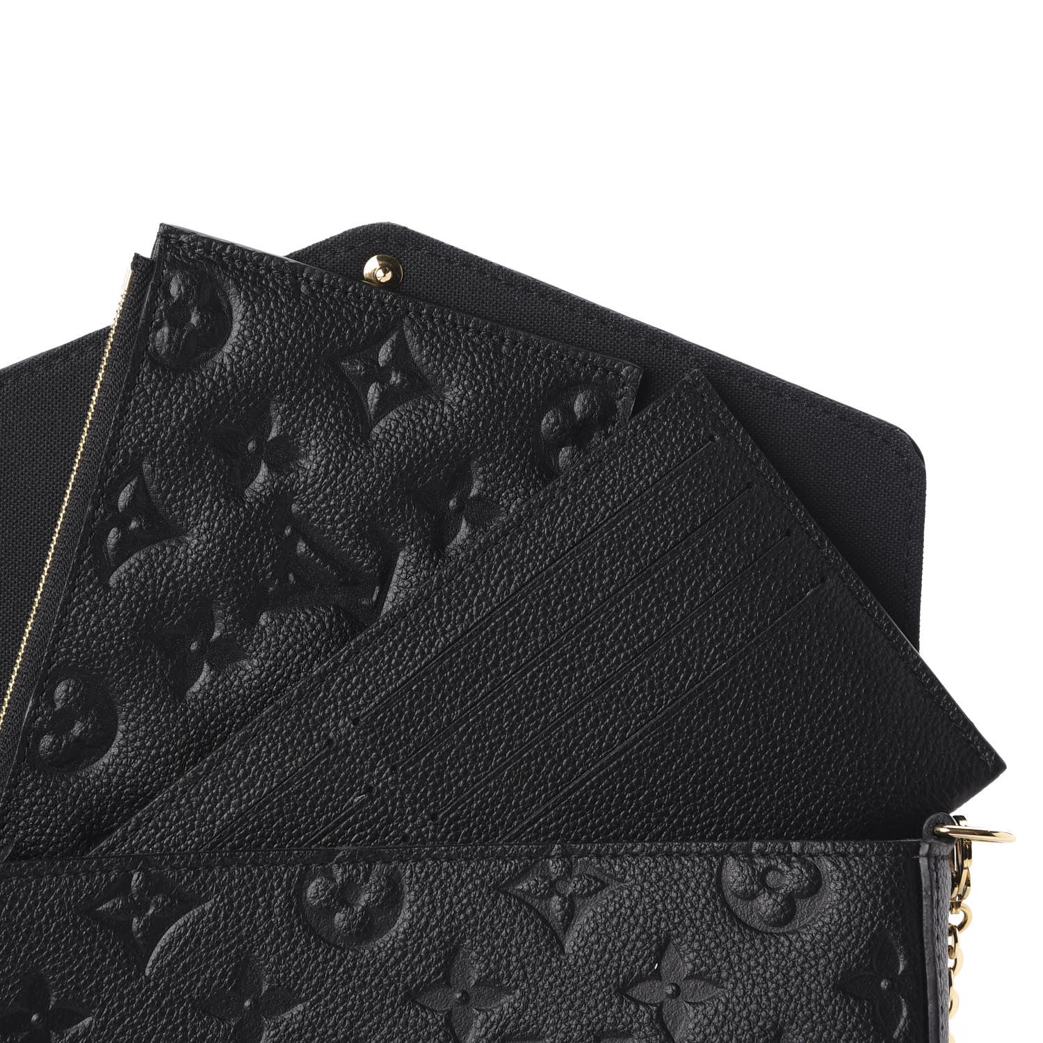 Louis Vuitton Empreinte Pochette Felicie Chain Wallet Black 8 of 11
