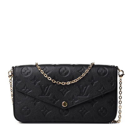 Louis Vuitton Empreinte Pochette Felicie Chain Wallet Black 1 of 5