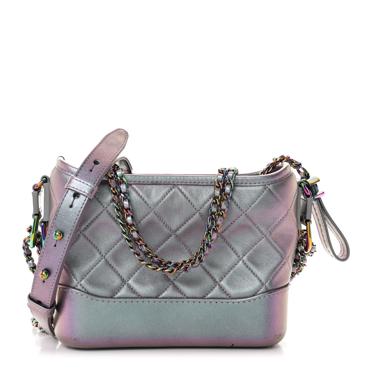Chanel Iridescent Lambskin Calfskin Quilted Small Gabrielle Hobo Light Purple 1 of 13