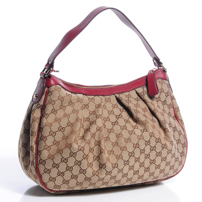 Gucci Monogram Medium Sukey Hobo Red 4 of 11