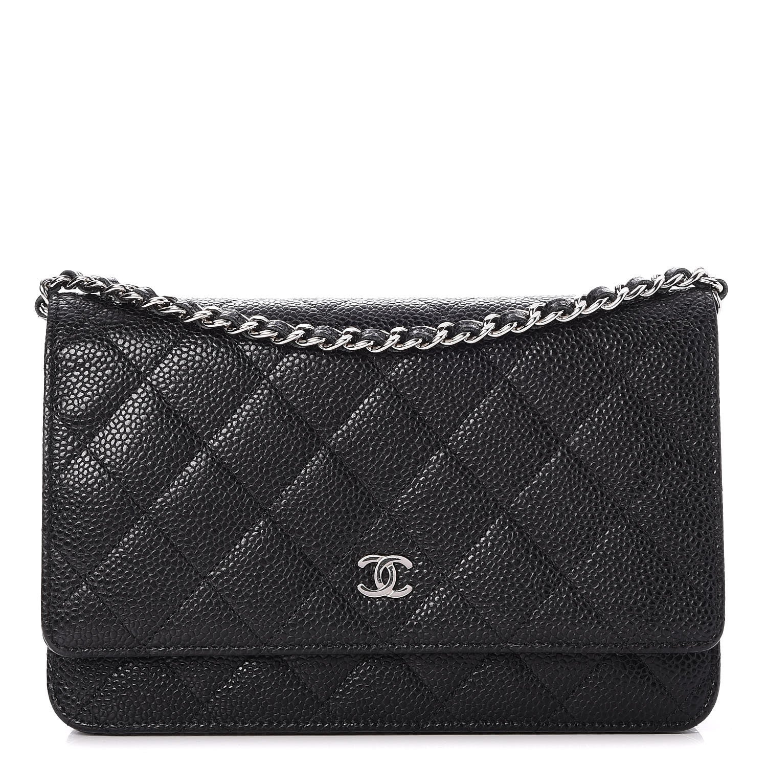 Chanel Caviar Quilted Wallet On Chain WOC Black 1 of 8