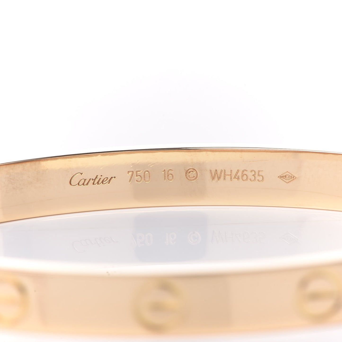 18K Yellow Gold LOVE Bracelet 16