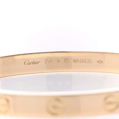 Cartier 18K Yellow Gold LOVE Bracelet 16 4 of 4
