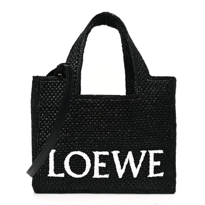Loewe X PAULA'S IBIZA Raffia Font Tote Black 1 of 10