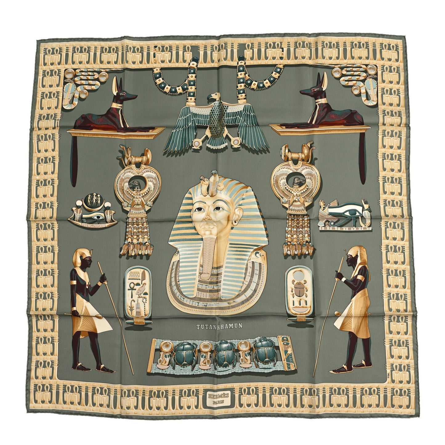 Silk Tutankhamun Scarf 90