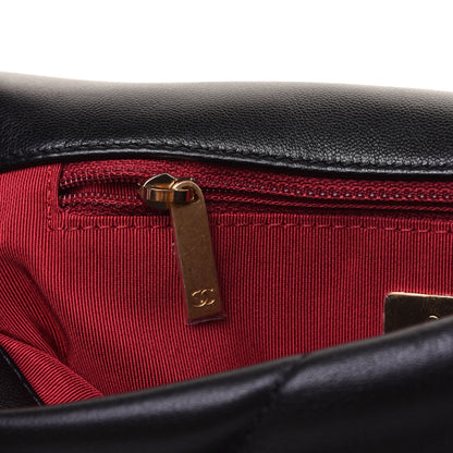 Chanel Goatskin Quilted Medium 19 Flap Black 10 of 16