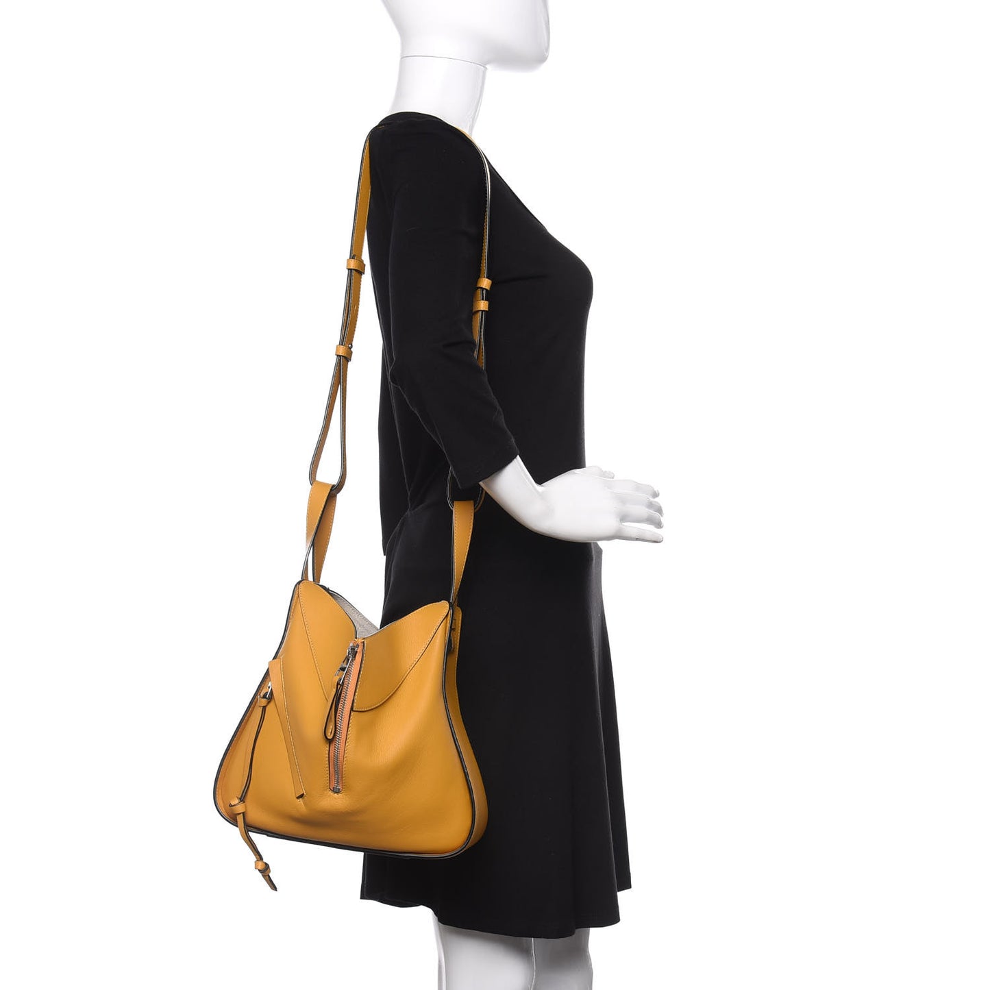 Calfskin Small Hammock Shoulder Bag Yellow