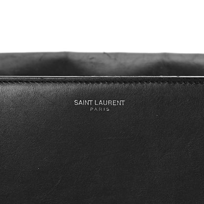 Saint Laurent Smooth Calfskin Medium Classic Monogram Universite Bag Black 7 of 16