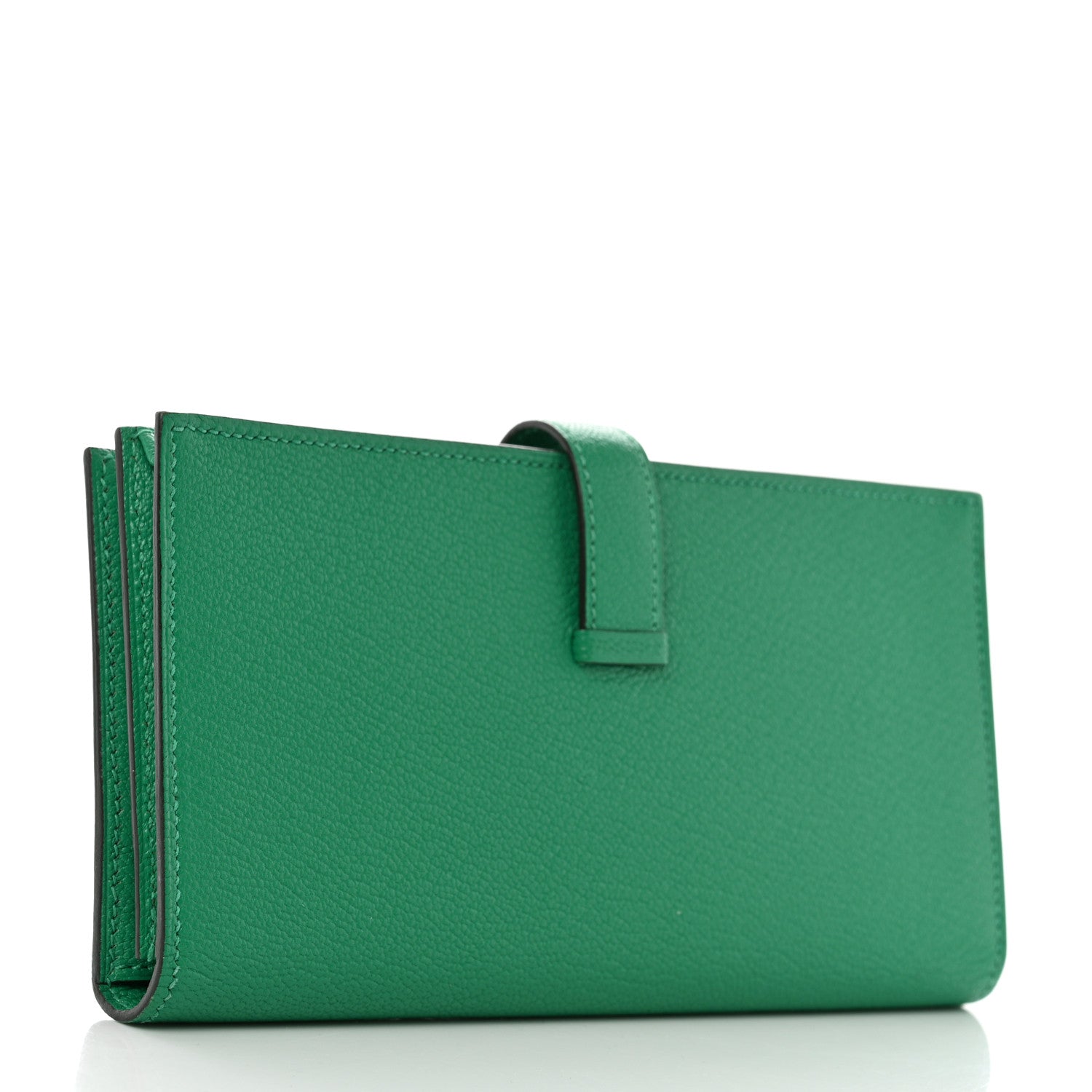 Hermes Chevre Mysore Bearn Gusset Wallet Menthe 3 of 8