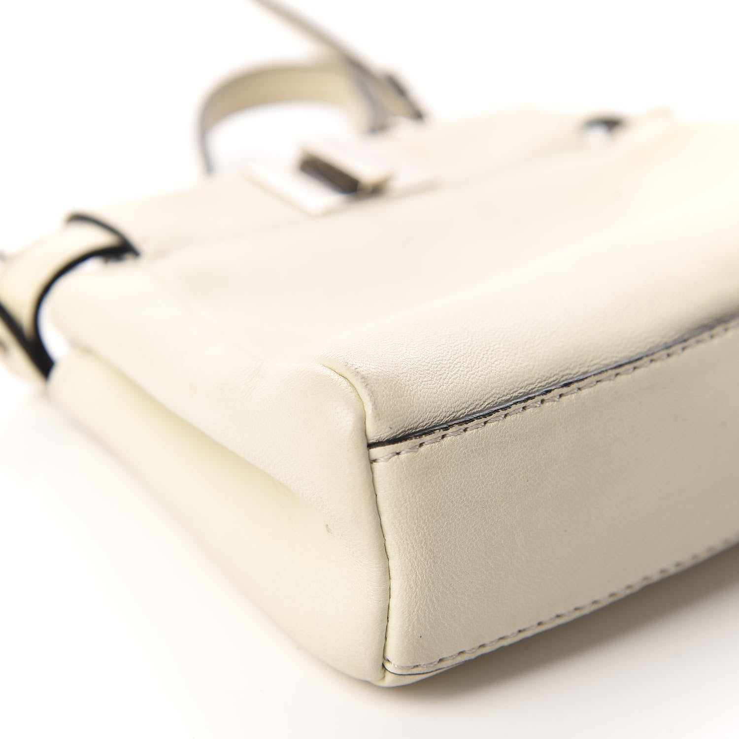 Fendi Shiny Nappa Micro Peekaboo Iconic Satchel White 7 of 12
