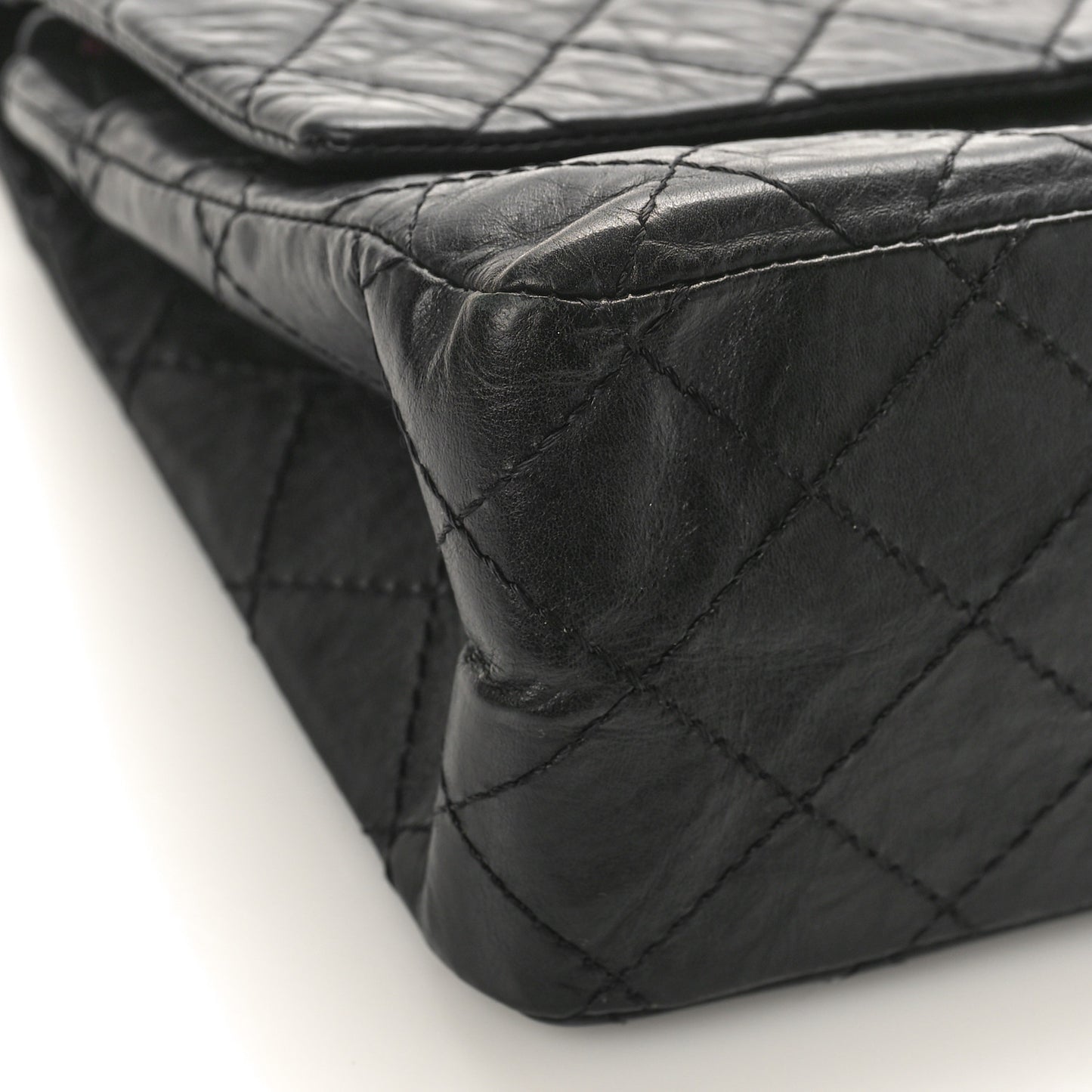 Aged Calfskin Quilted 2.55 Reissue 226 Flap Black
