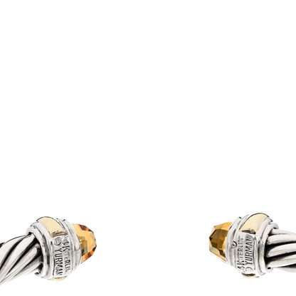 David Yurman Sterling Silver 14K Yellow Gold Citrine 7mm Cable Classics Bracelet 3 of 3