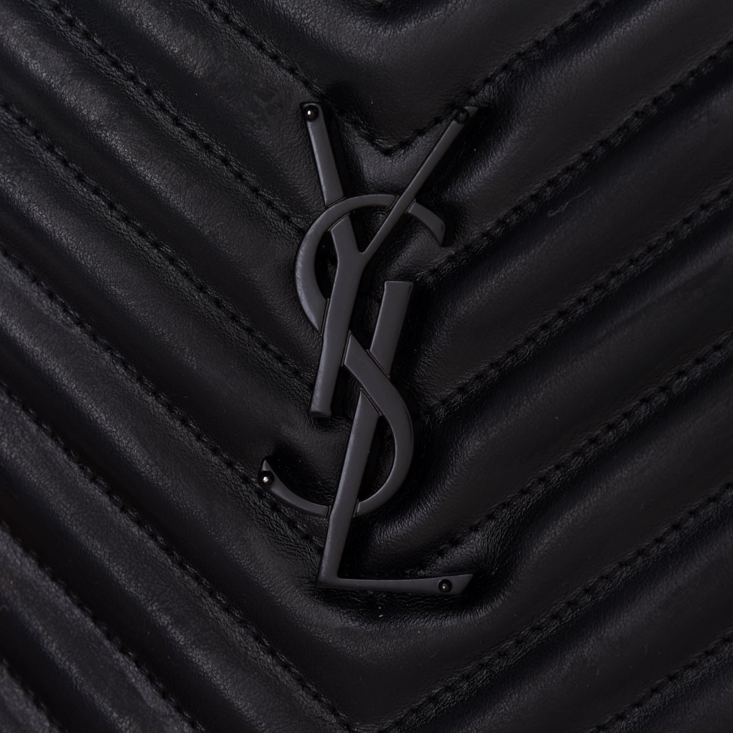 Saint Laurent Calfskin Matelasse Monogram Lou Camera Bag Black 8 of 10