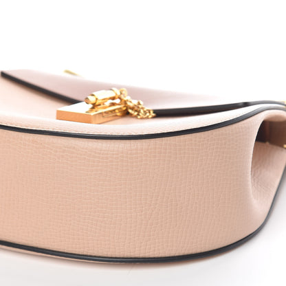 Chloe Grained Calfskin Lambskin Bi-Color Drew Shoulder Bag Powder Beige Mustard 8 of 10