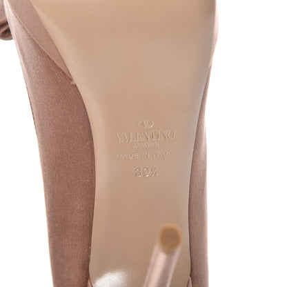 Valentino Garavani Satin Couture Bow Peep Toe 95/125mm Platform Pumps 39.5 Poudre 10 of 13