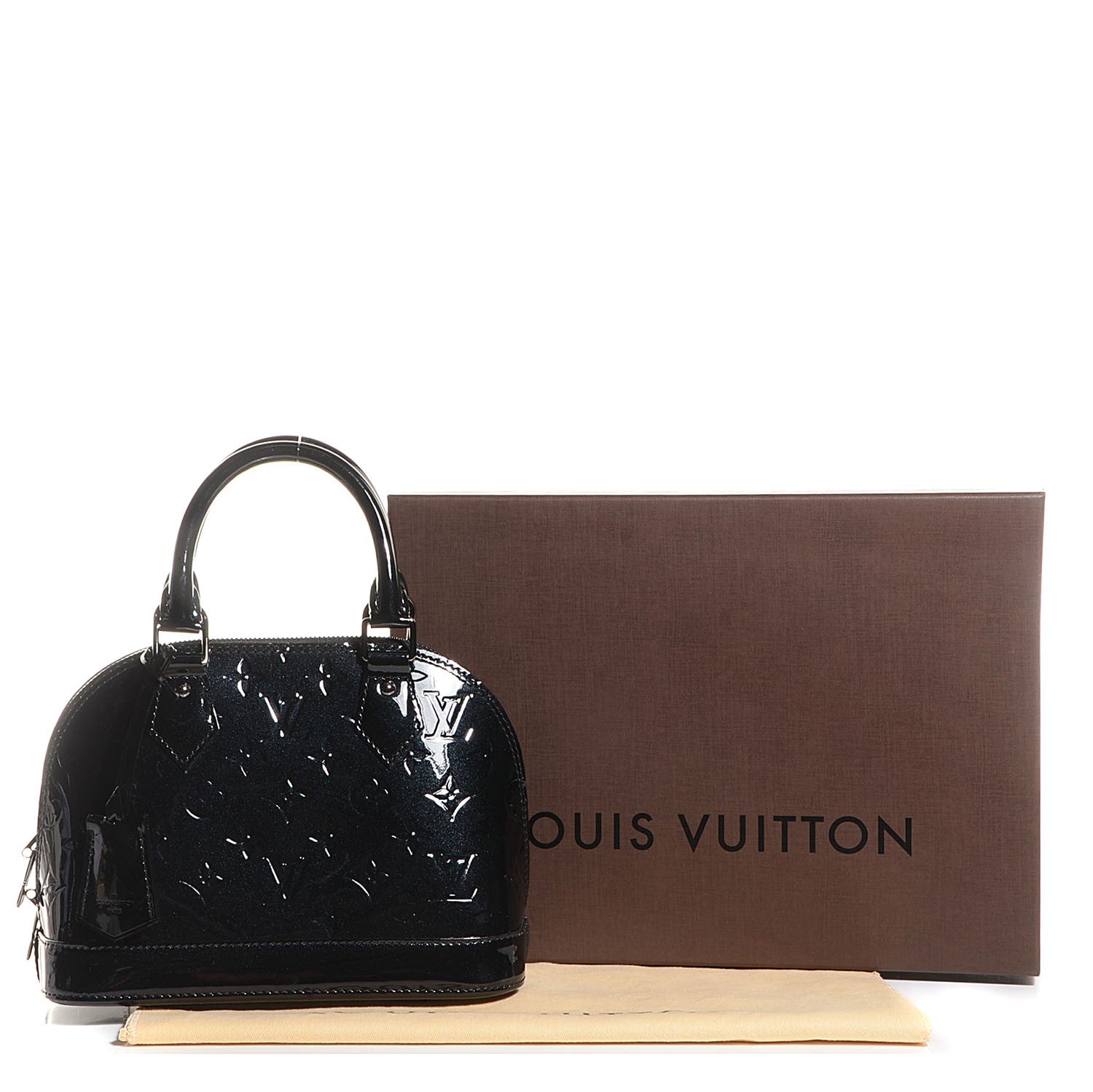 Louis Vuitton Vernis Alma BB Noir Magnetique 5 of 8