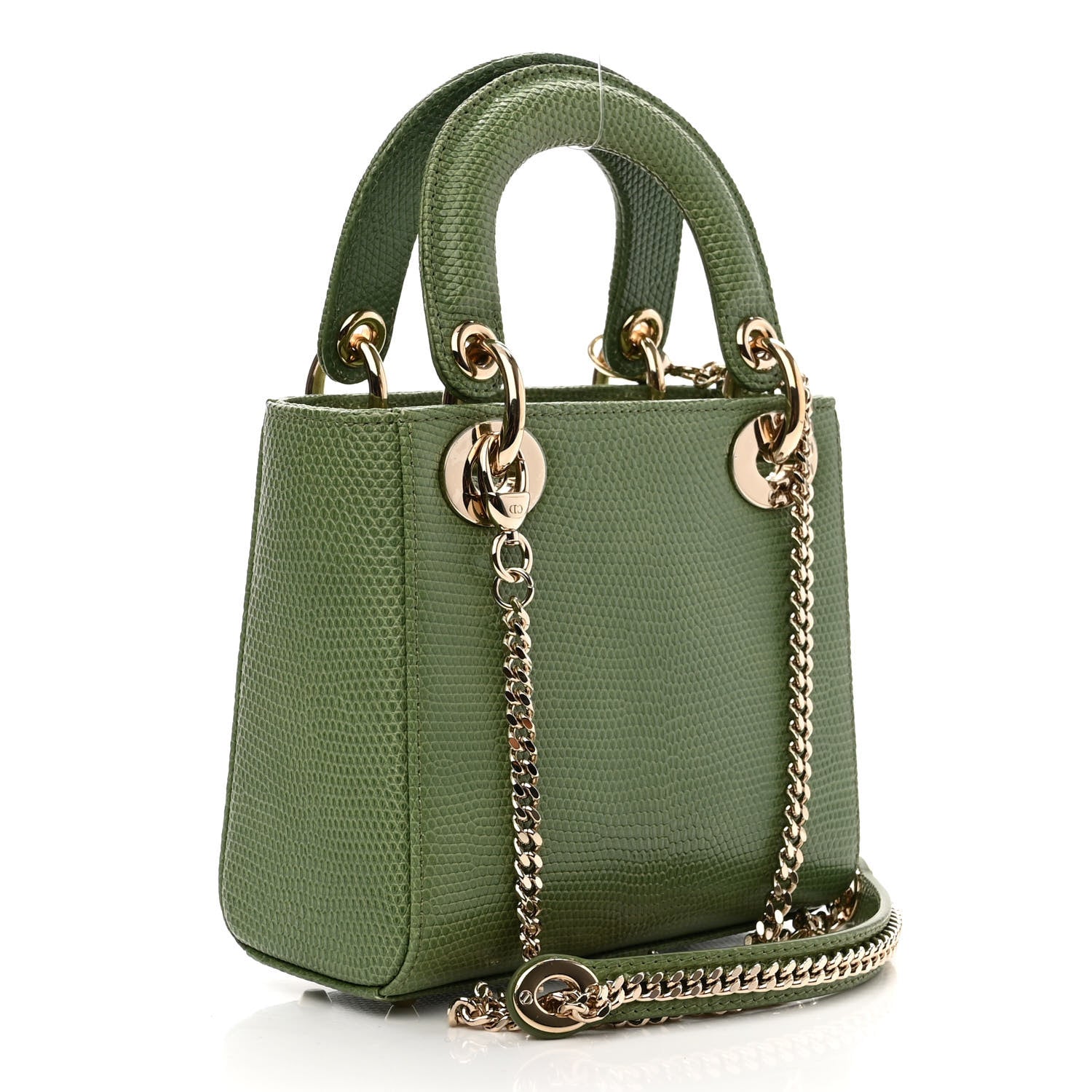 Christian Dior Lizard Mini Lady Dior Vert Saule 3 of 10