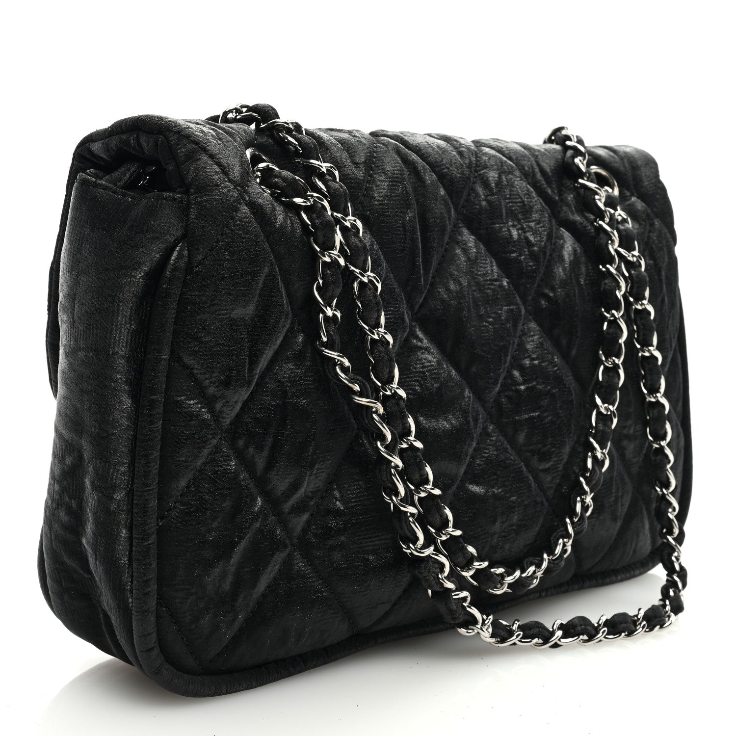 Chanel Coated Canvas Quilted Le Marais Flap Black 3 of 9