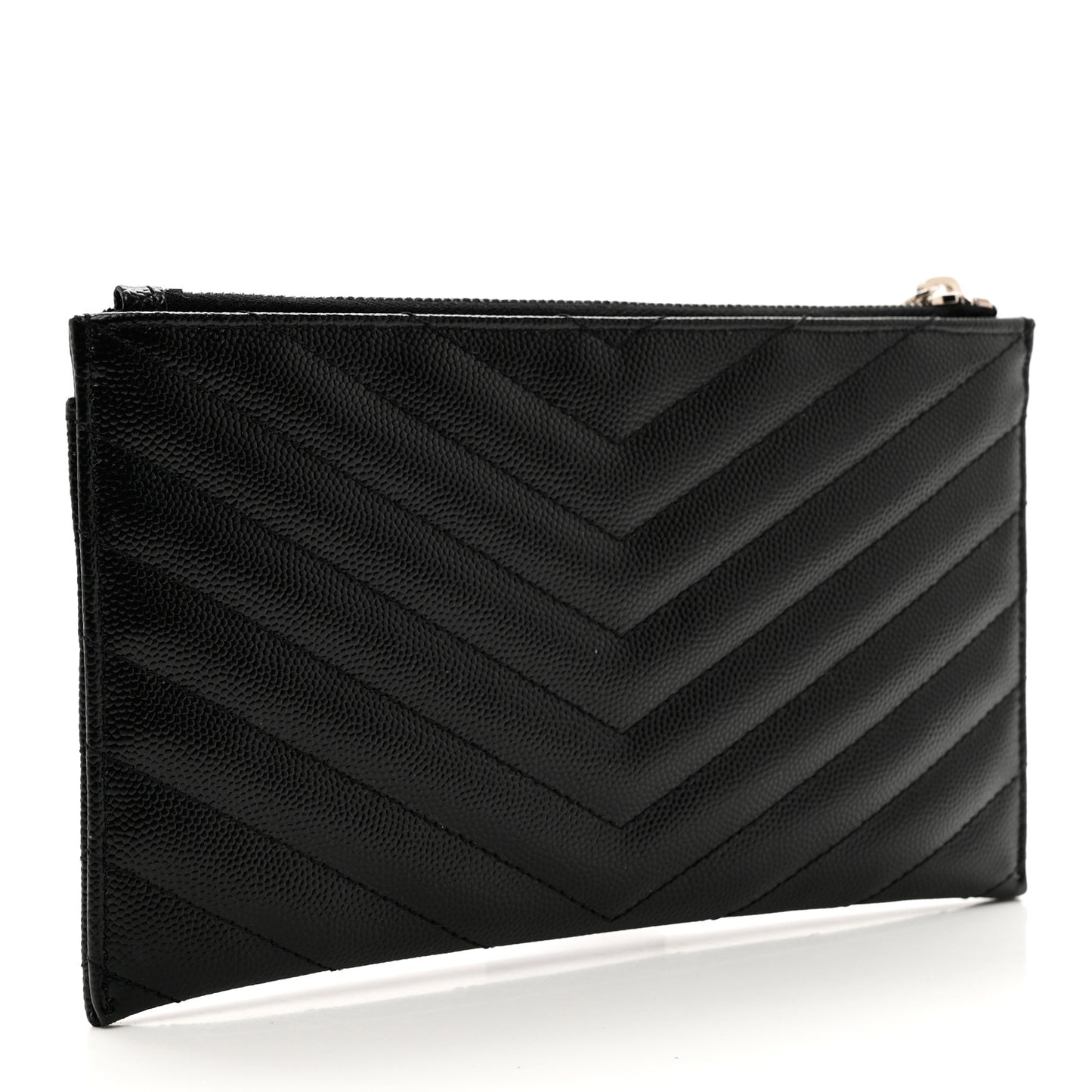 Grain De Poudre Chevron Monogram Bill Pouch Black