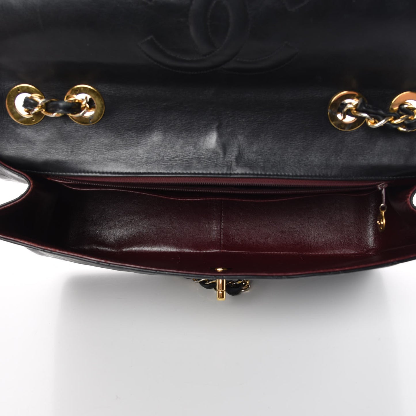 Lambskin Quilted XL Jumbo Single Flap Black