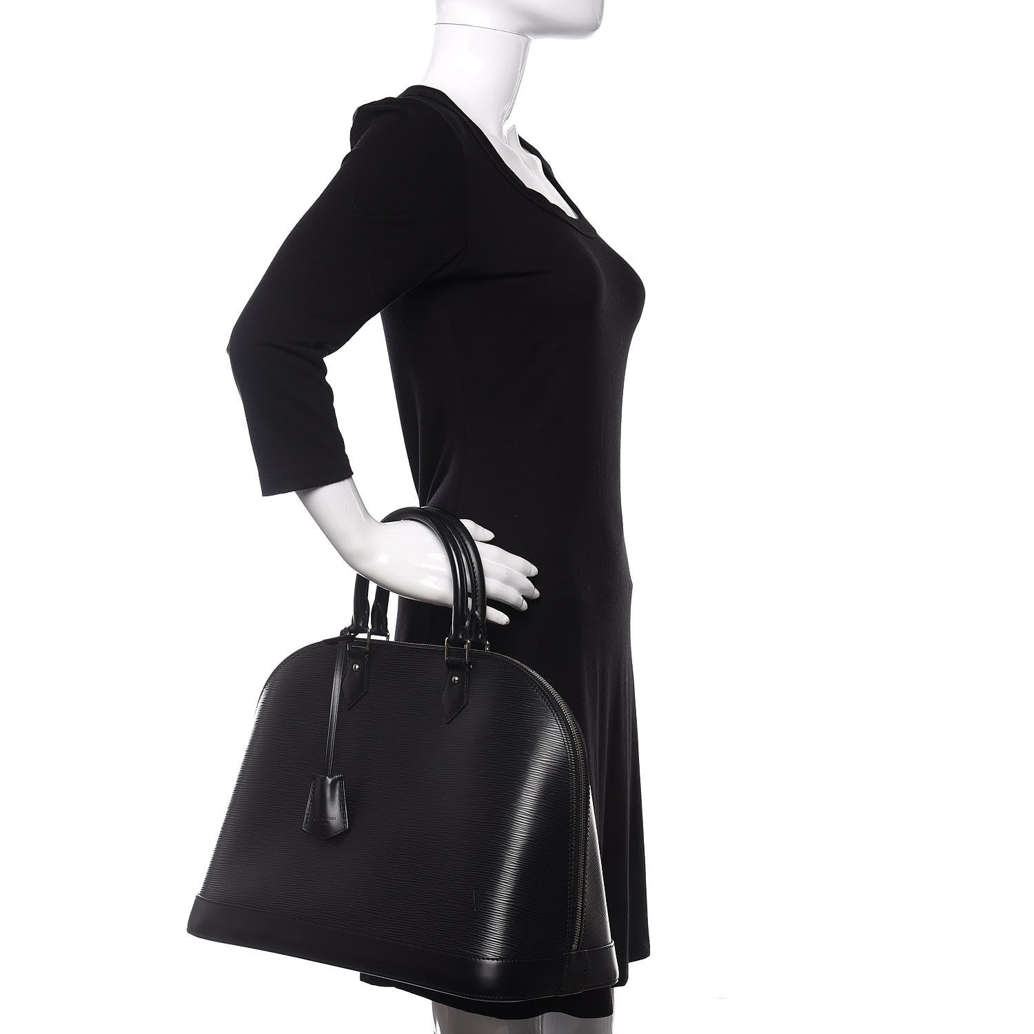 Louis Vuitton Epi Alma GM Black 2 of 8