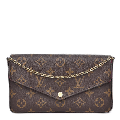 Louis Vuitton Monogram Pochette Felicie Chain Wallet Fuchsia 1 of 13