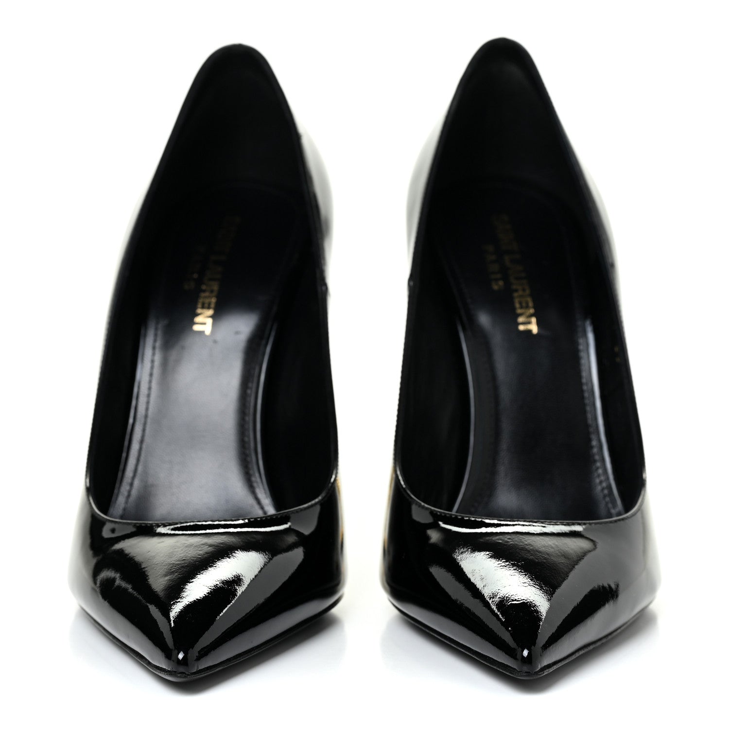 Saint Laurent Patent Opyum 110 Pumps 39 Black Gold 3 of 17