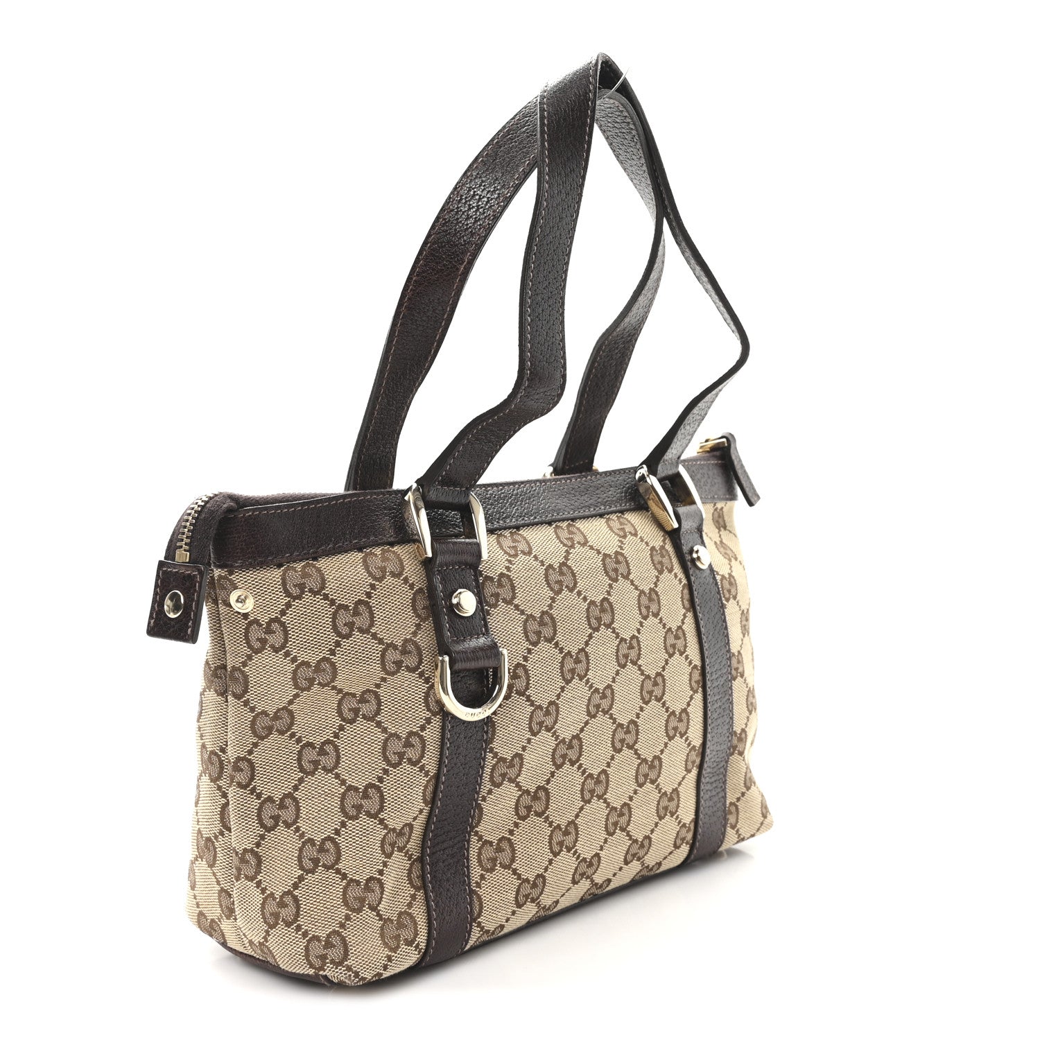 Gucci Monogram Small Abbey Tote Dark Brown 3 of 10