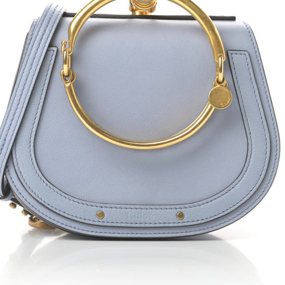 Chloe Calfskin Suede Small Nile Bracelet Bag Cloudy Blue 8 of 11