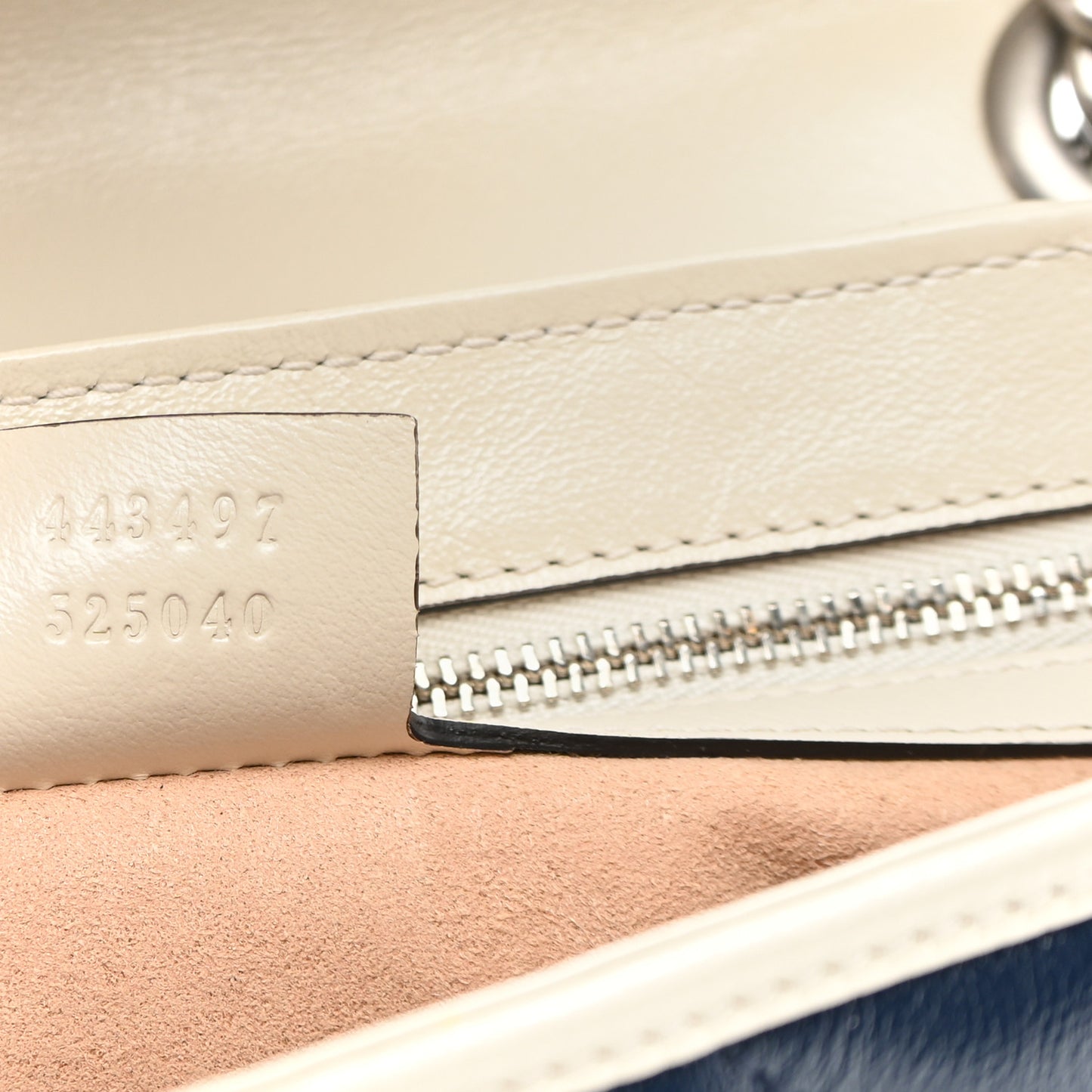 Vintage Effect Calfskin Matelasse Diagonal Small Torchon GG Marmont Shoulder Bag Blue Agata Mystic White
