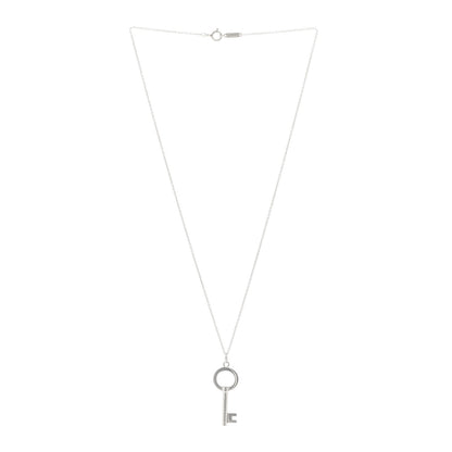 Tiffany Sterling Silver Modern Keys Open Round Key Pendant Necklace 3 of 4