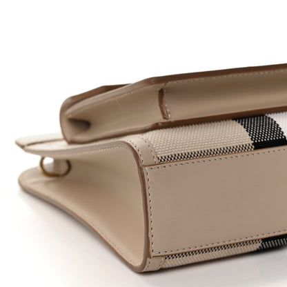 Burberry Smooth Calfskin Canvas Check Mini Pocket Bag Dusty Sand Soft Fawn 7 of 9
